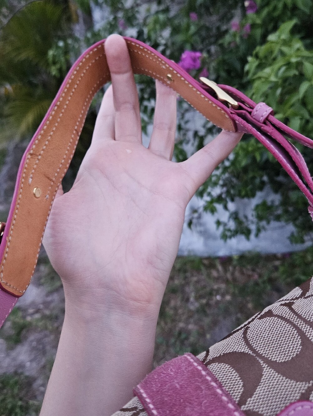 Vintage Coach 1482 Pink Signature Soho Buckle Shoulder Bag Hangtag Y2K - Picture 7 of 15